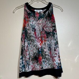 Elizabeth and James Multicolor Abstract Sleeveless Top